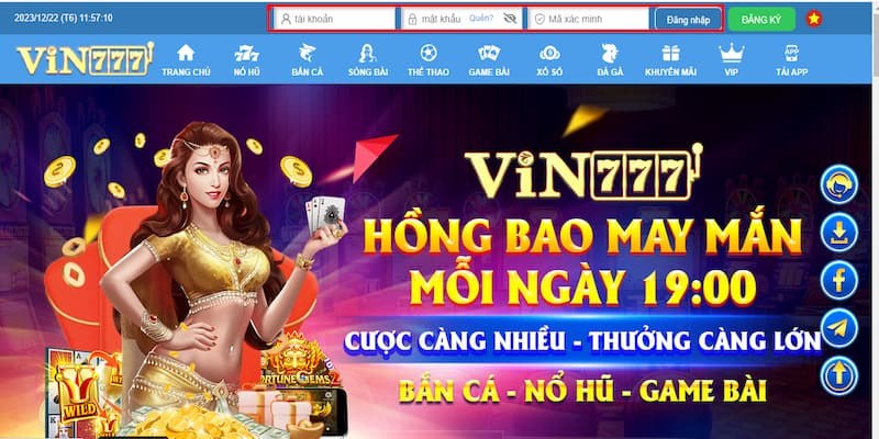 Điều kiện khi đăng nhập tài khoản Vin777 là gì?