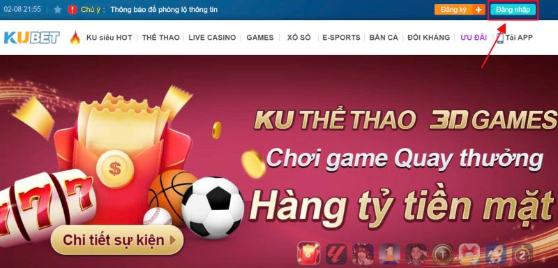 Đăng nhập kubet rất dễ thao tác 